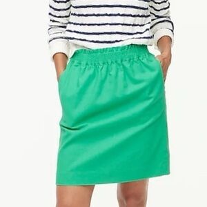 J.Crew Kelly Green Linen-cotton blend city skirt